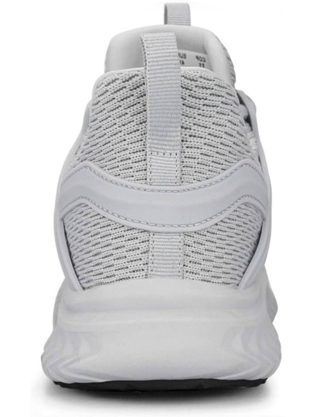 Women's Grey Mesh Walking Tennis Lightweight Casual Lace-Up Slip On Sneaker - Picture 5 of 5